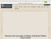 Tablet Screenshot of bodnant-welshfood.co.uk
